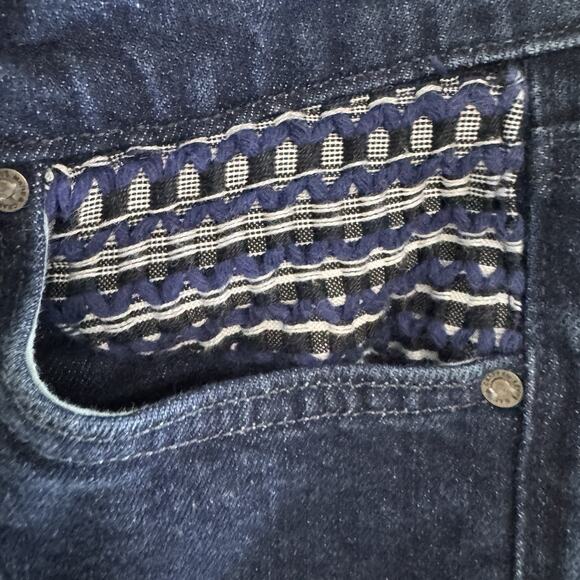 Anthropologie X Levis Jeans Womens 27 Blue Sky Rinse Stems Flare Mid Rise - Picture 6 of 16